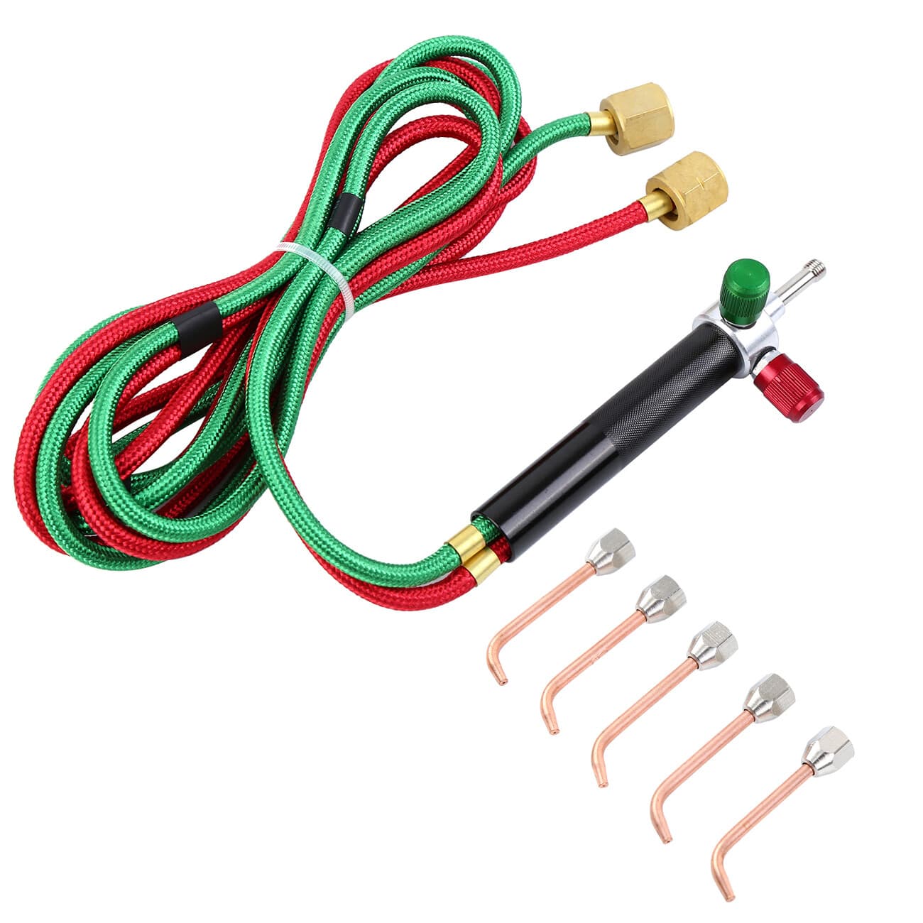 Mini Gas Welding Cutting Oxy Oxygen Acetylene Torch Kit Welder Tool w/ 5 Nozzles 5