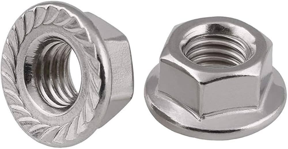 Stainless Serrated Flange Nuts – 18-8 Steel Lock Nuts – All Sizes | Fastenova