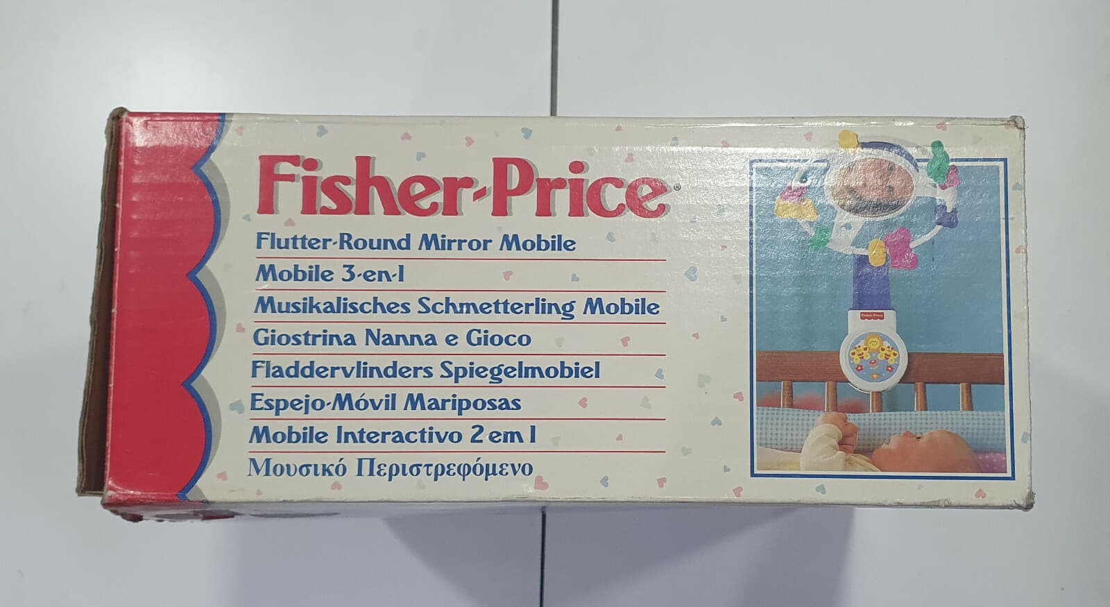 FISHER PRICE 1996 Flutter Round Mirror Mobile UNUSED in box see condition 4