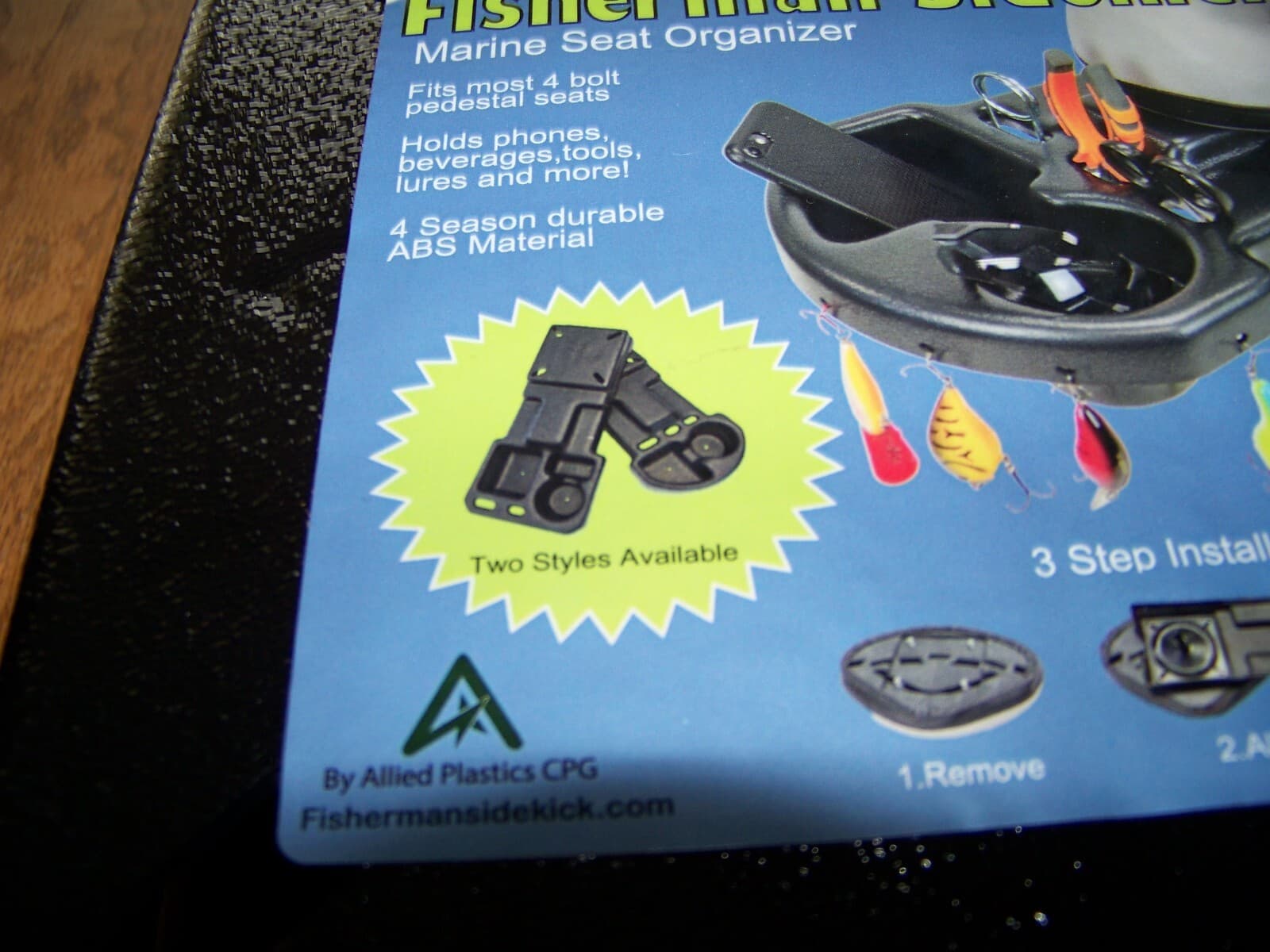 FISHERMAN SIDEKICK MARINE SEAT ORGANIZER FOR 4 BOLT PEDESTAL SEATS HOLDS A LOT! 5