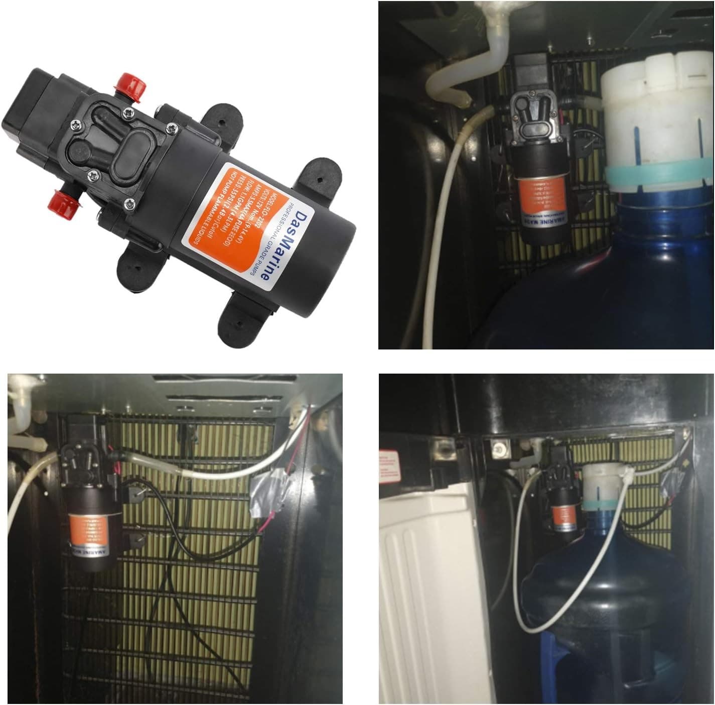 12V 35 PSI Water Pump Self Priming Pump Diaphragm High Pressure Pump for Boat 6