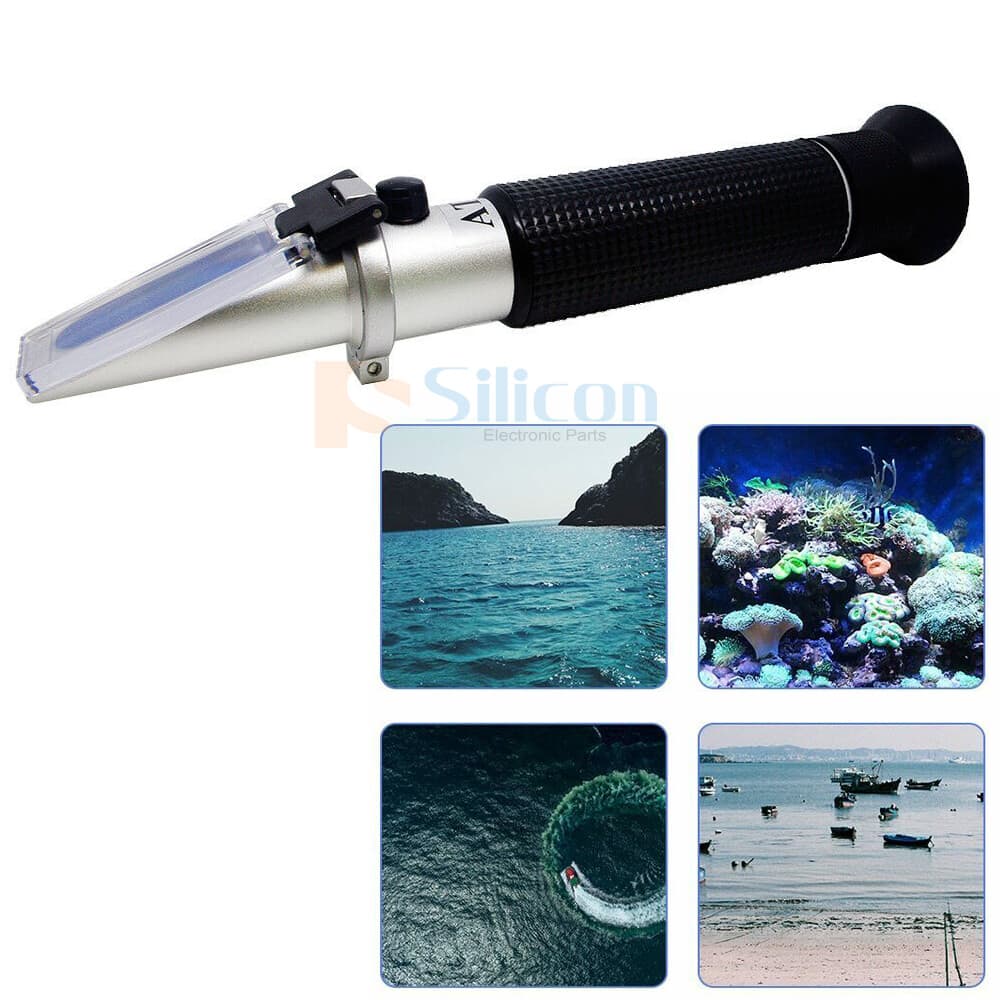 Salinity Refractometer Meter Water Reader Marine 0~10% Salt Aquarium Test Tester 4