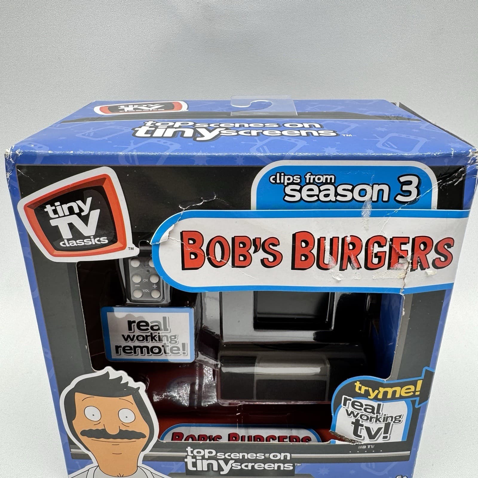 Bobs Burgers Tiny TV Classics Real Working TV And Remote Box Wear New 5