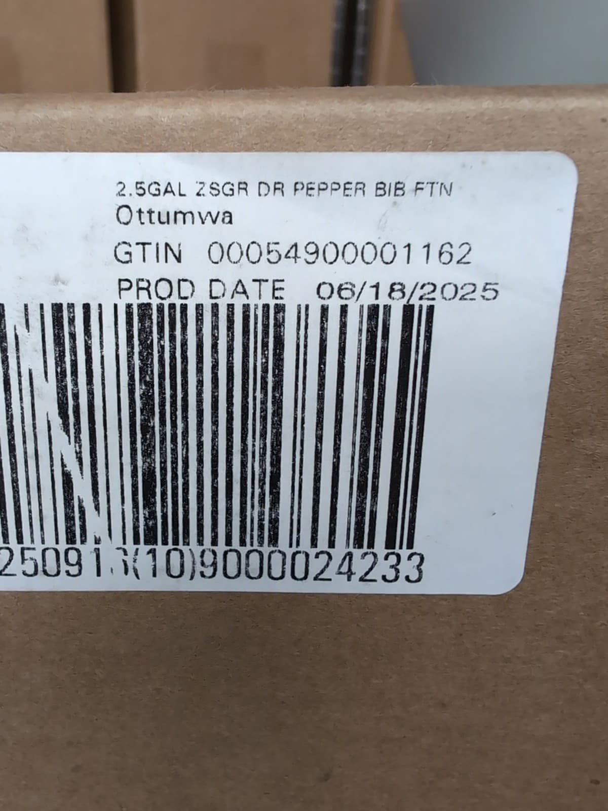 Dr. Pepper Zero Sugar Syrup Post Mix 2.5 Gallons Bag in a Box 11110047 Read Desc 2