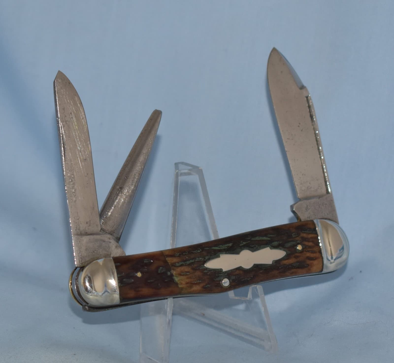 RARE VINTAGE HENRY SEARS & SON 1865 BONE SWELL CENTER WHITTLER KNIFE 1897-1959