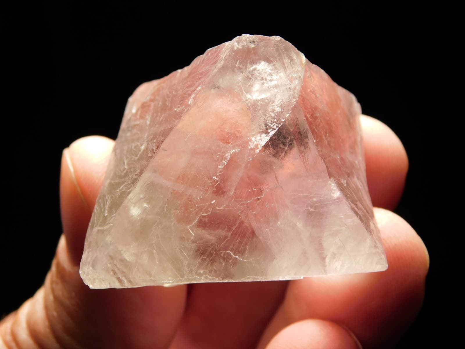 Larger! Semi Translucent! FLUORESCENT FLUORITE Octahedron CRYSTAL 71.7gr 3