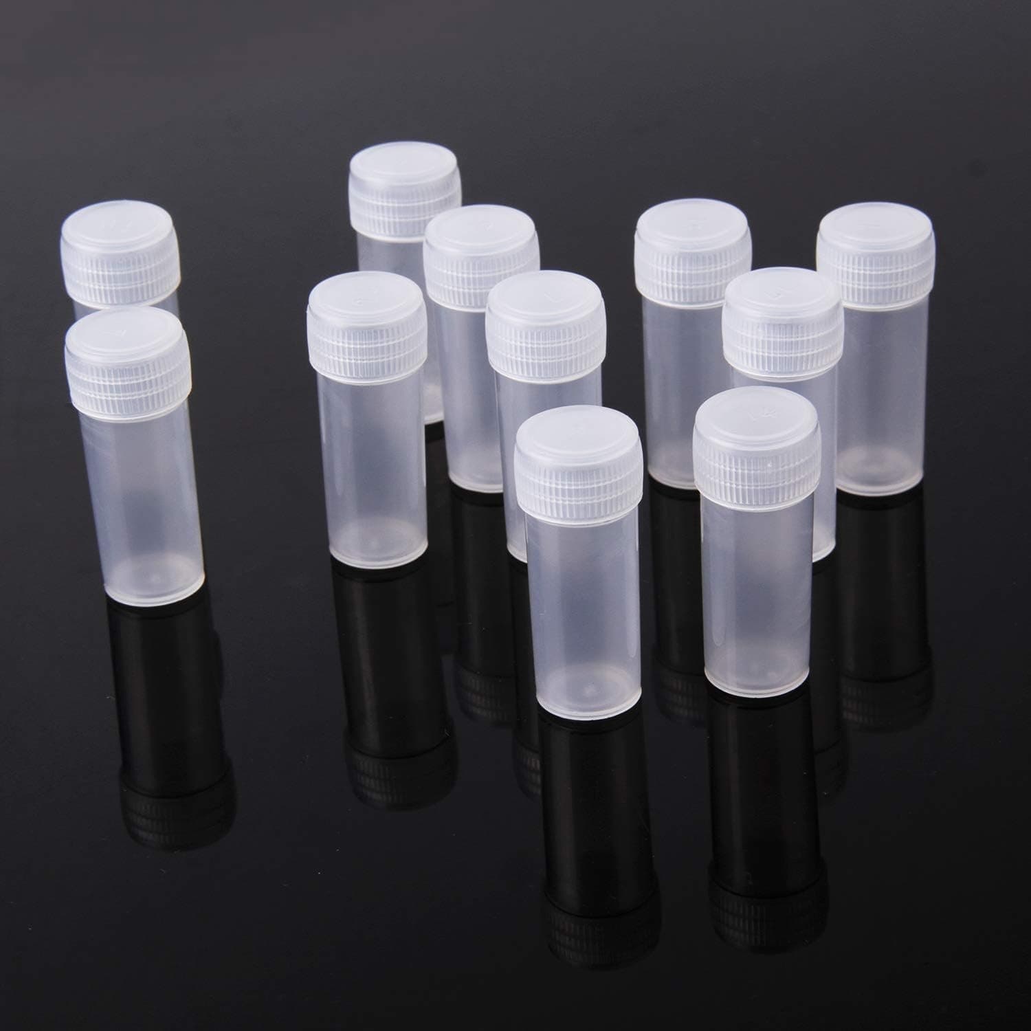 100Pcs 5ML Small Pill Plastic Containers Empty Bottles Sample White  3