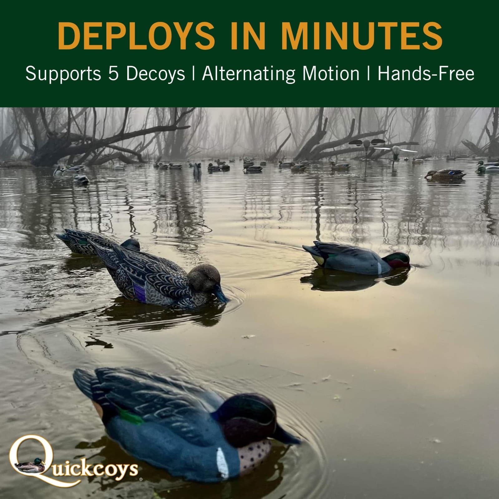 Quickcoys Motion Decoy System – Realistic Waterfowl Hunting Motion Setup 5