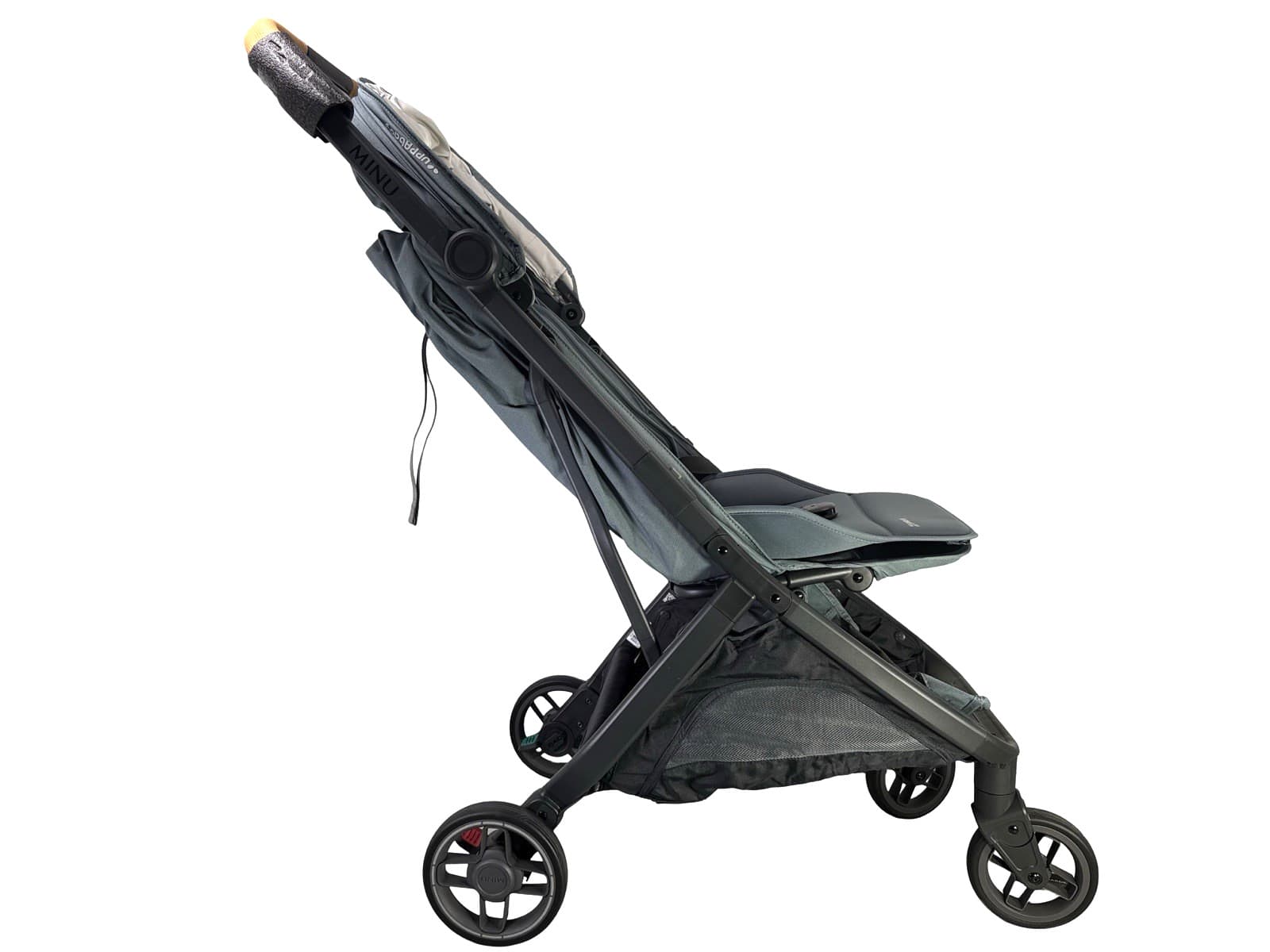 UPPAbaby Minu V3 Travel Stroller, Dillan (Stone Blue/Carbon Frame/Sand Leather) 6