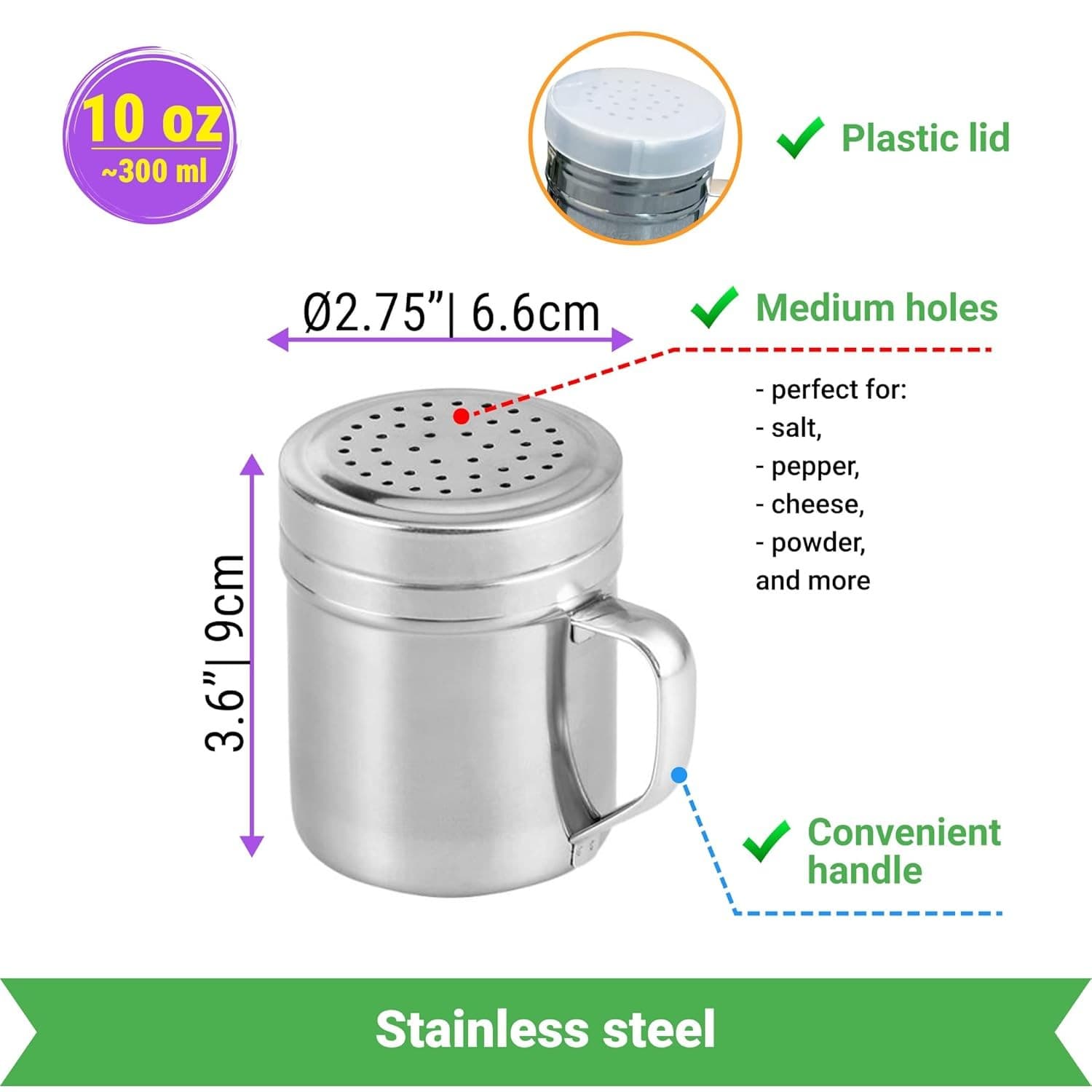 CUSINIUM Double Handle Popcorn Scoop and Dredge Bundle - Metal Popcorn...  2