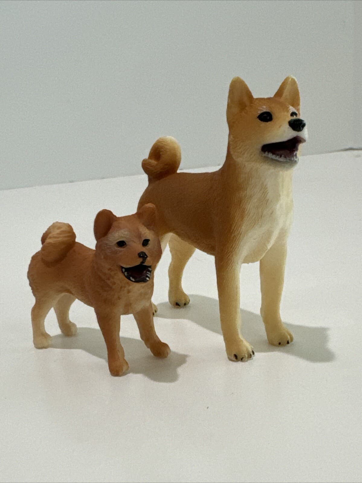Mojo Realistic Animal Model Figures Shiba Inu Dog And Puppy Set Of 2