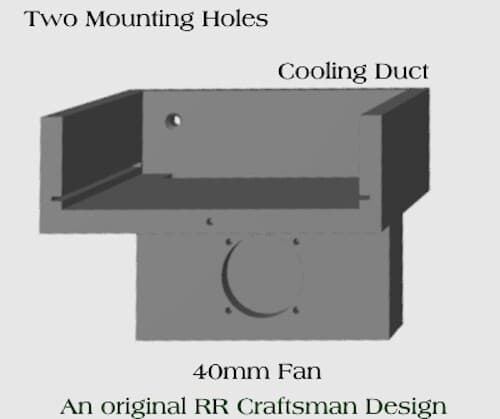 Digitrax 2xx Series Command Station/Booster Panel Mount with Cooling Fan 2