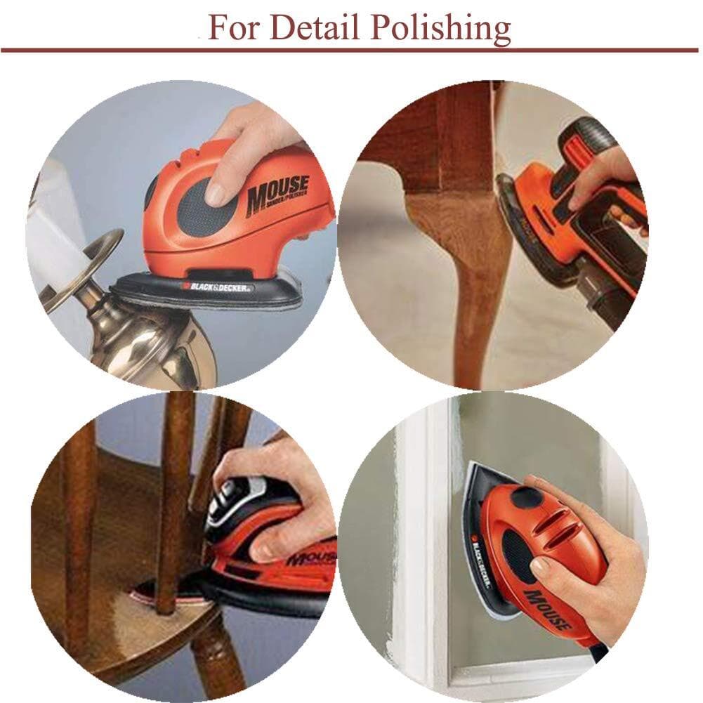 50 PCS Mouse Sander 11 Holes Detail Palm Sanding Sheet Hook and Loop Grit 240 5