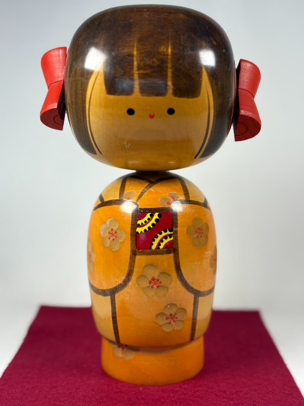 Vintage Japanese Creative Kokeshi Doll Kimono Girl 23cm Wooden Art k100