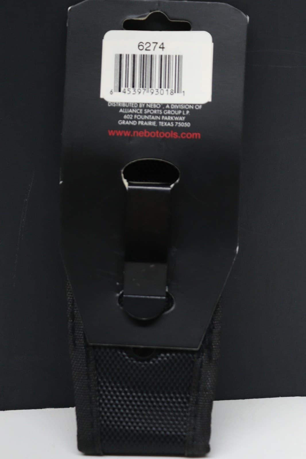 Nebo Flashlight Holster & integrated Belt Clip black for smaller flashlights 4" 3