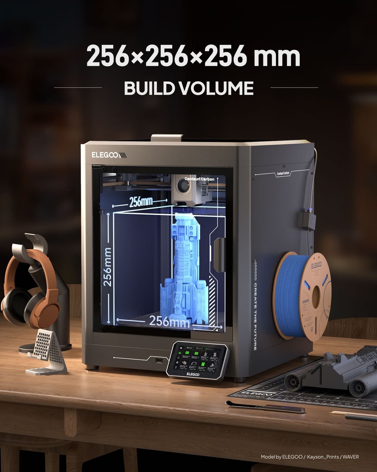 ELEGOO Centauri Carbon CoreXY FDM 3D Printer 500mm/s High Speed w/Auto Leveling 4