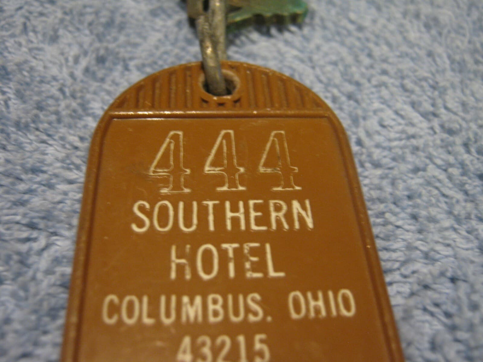Vintage Hotel Room Key # 444 SOUTHERN HOTEL COLUMBUS OHIO 43215 2