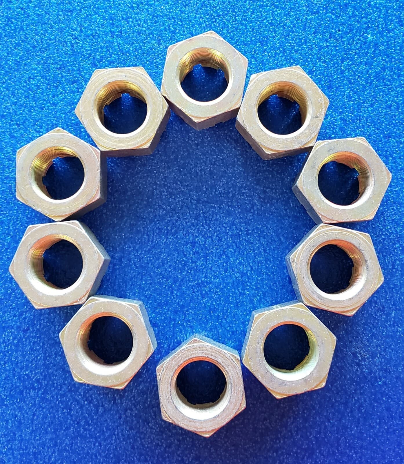 LOT OF 10 SIZE 1-14 SLOTTED HEX CASTLE NUT GRADE 5 FREE SHIPPING  2