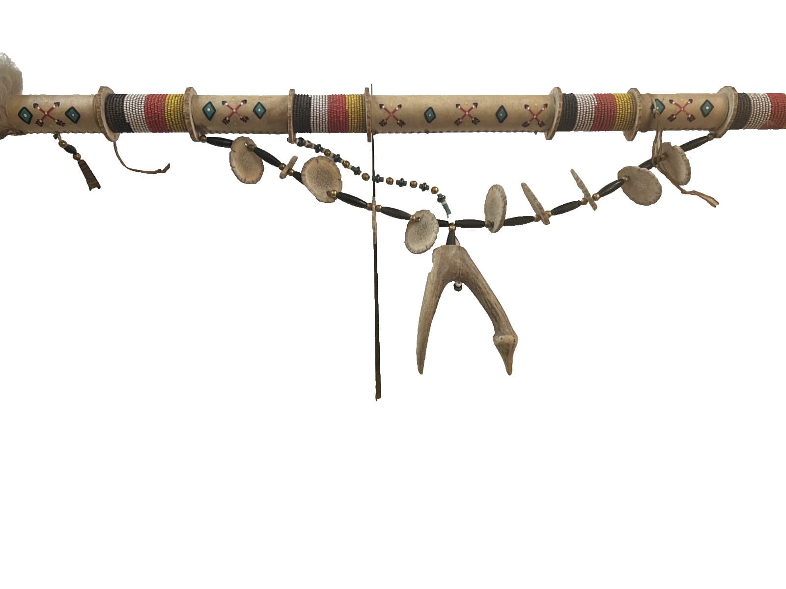 Native American Peace Pipe with Real Antler - Over 50 Years Old 3