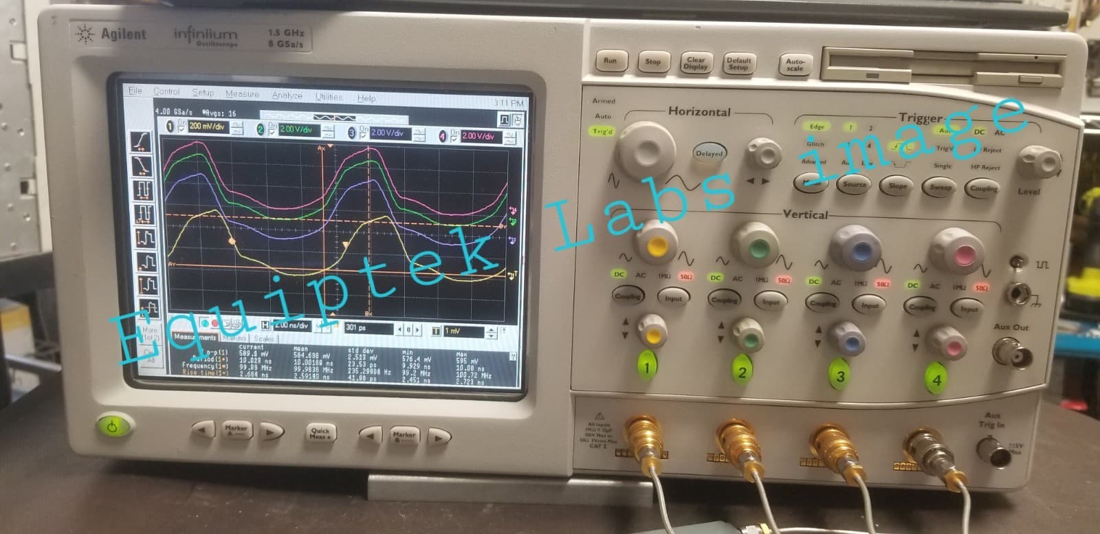 Agilent 54845A Oscilloscope 1.5 GHz DSO 4 Ch 50/1 MΩ works but fails self cal 4