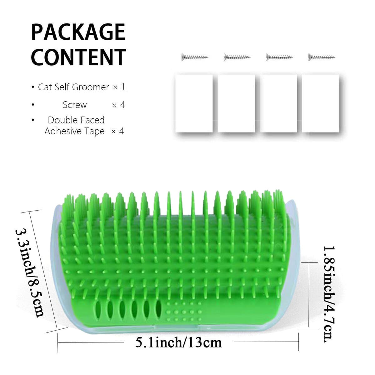 Cat Pet Self Groomer Brush Wall Corner Grooming Massage Comb Toy & Catnip 5