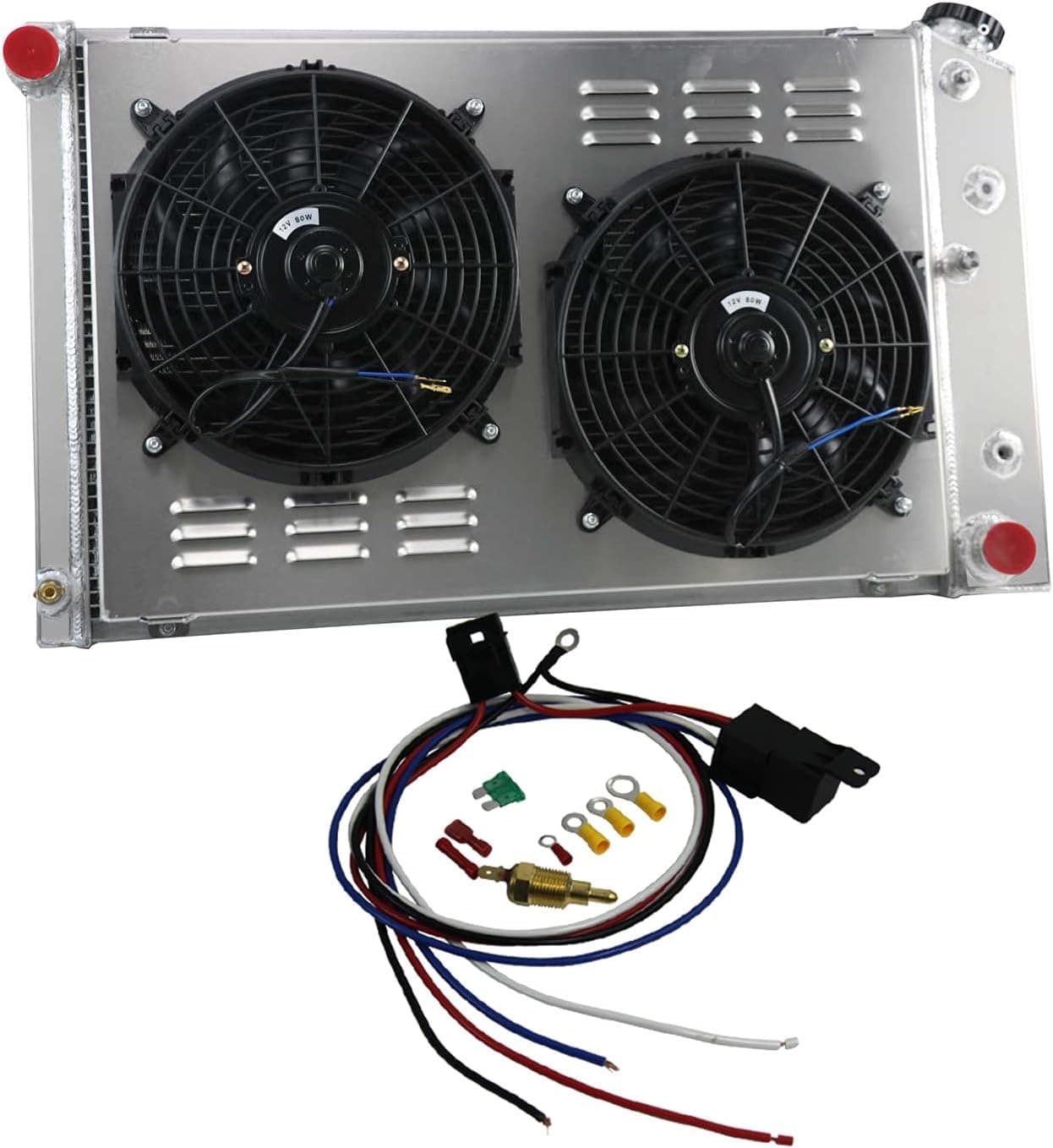 4 Row G Body Aluminum Radiator Compatible for 1982-1987 Chevrolet El Camino