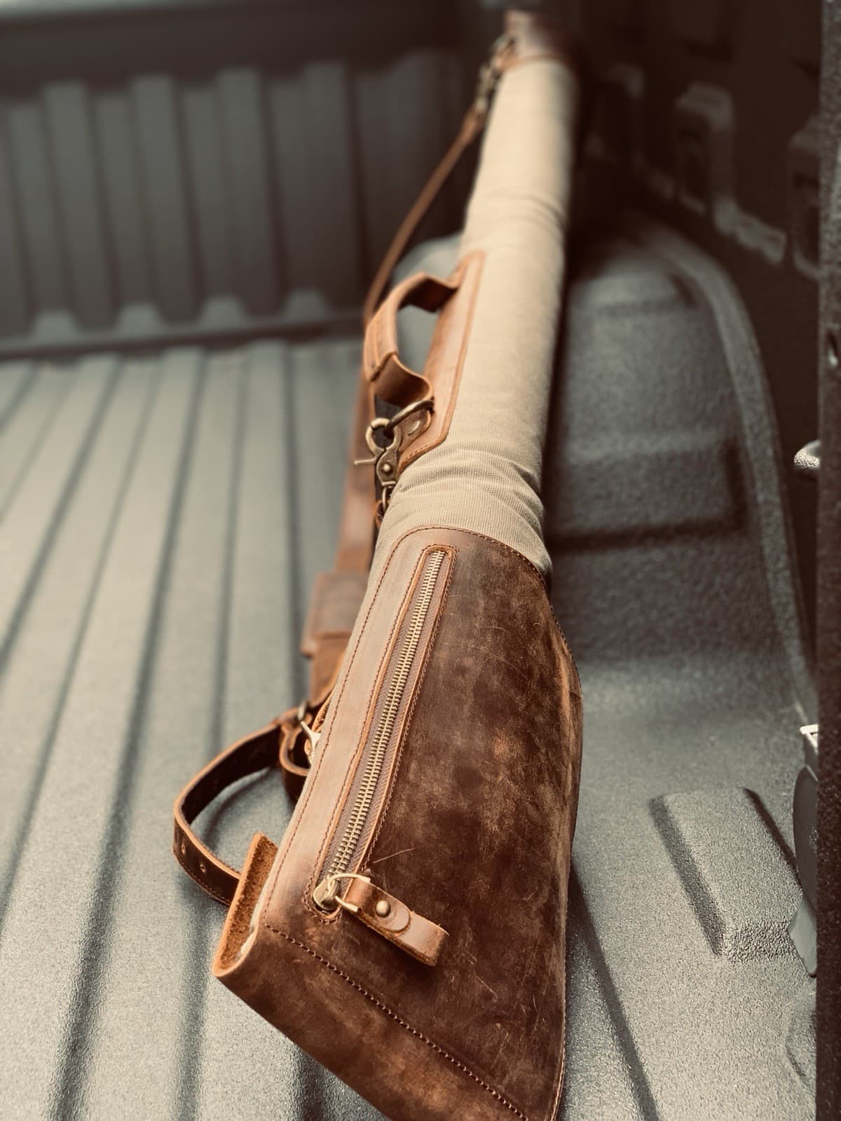 Fly Fishing Rod Case - Canvas leather 2