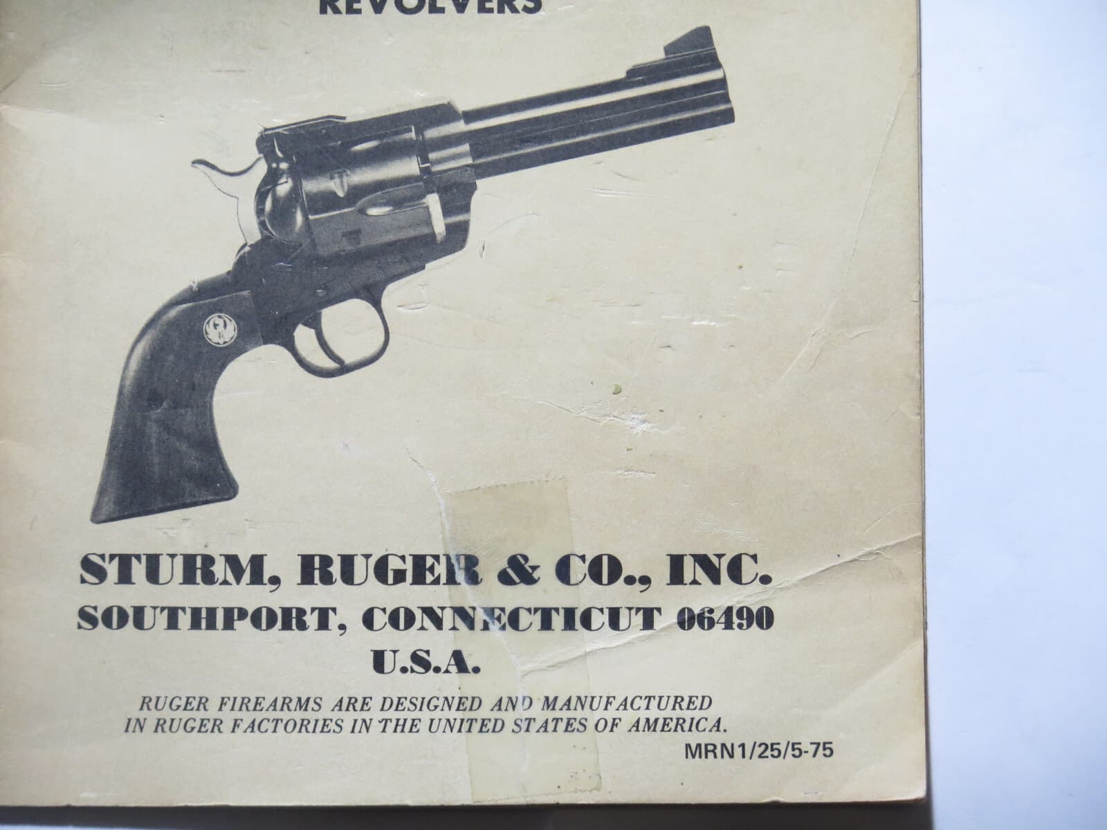 VINTAGE Instruction manual Ruger New Model Blackhawk Super Blackhawk Revolvers 3