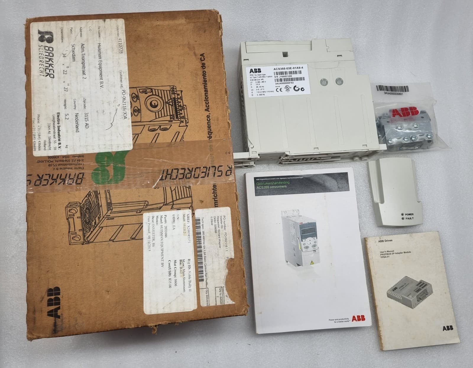 ABB ACS355-03E-01A9-4 FREQUENCY CONVERTER FREE FAST SHIP 4