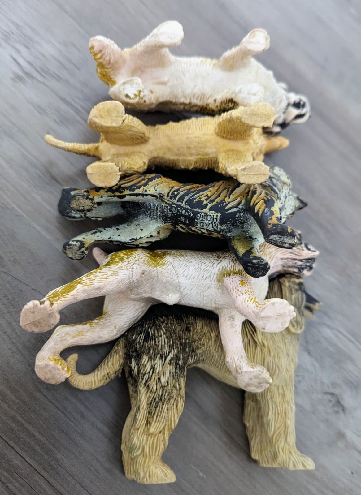 5 Rubber Toy Dogs Imperial Toys VTG 1974 Collie Boxer Afghan Hound Saint Bernard 5