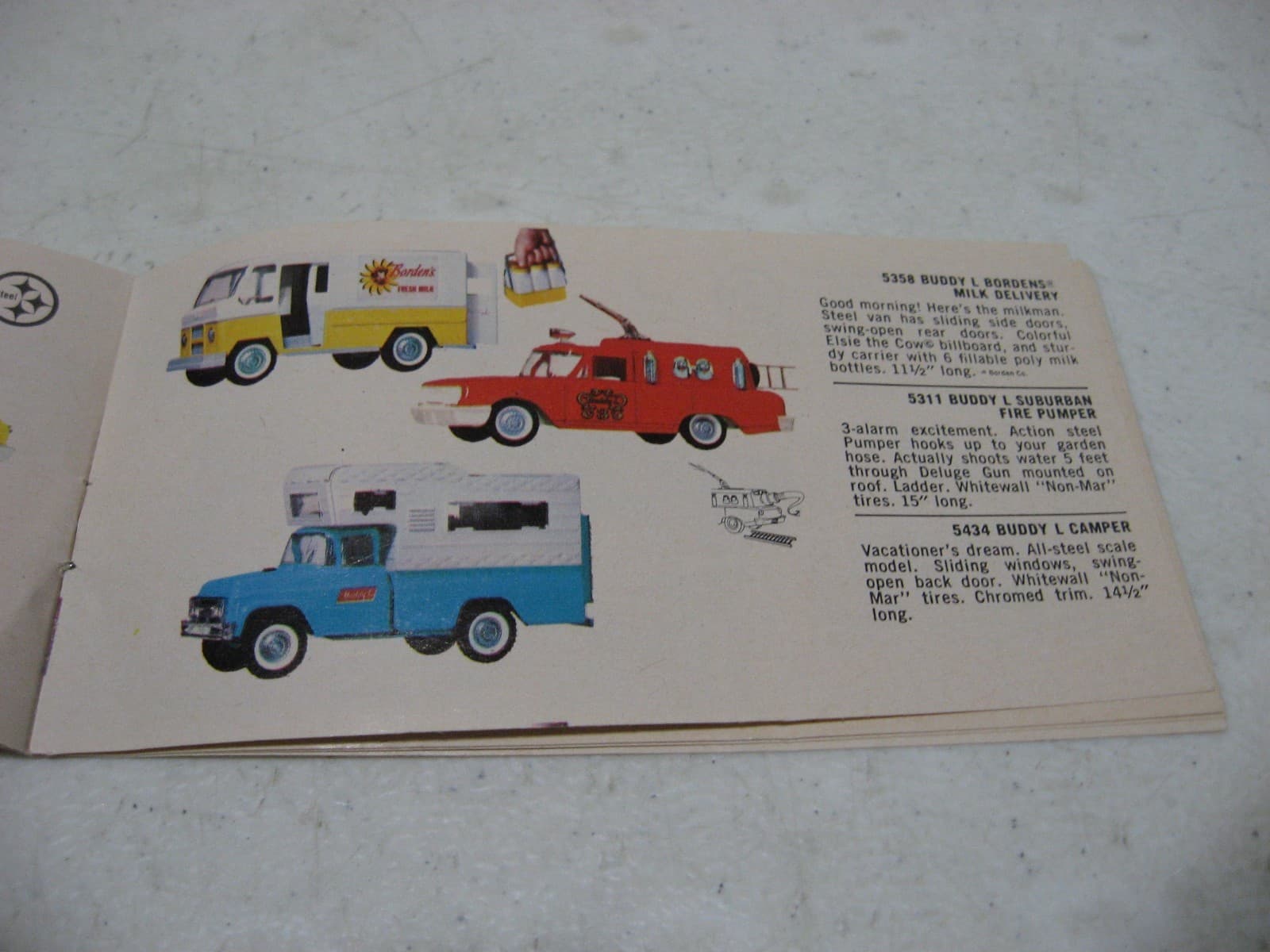 1965 Buddy L Pocket Catalog 5-3/8" by 2-7/8" Vintage Advertising 6