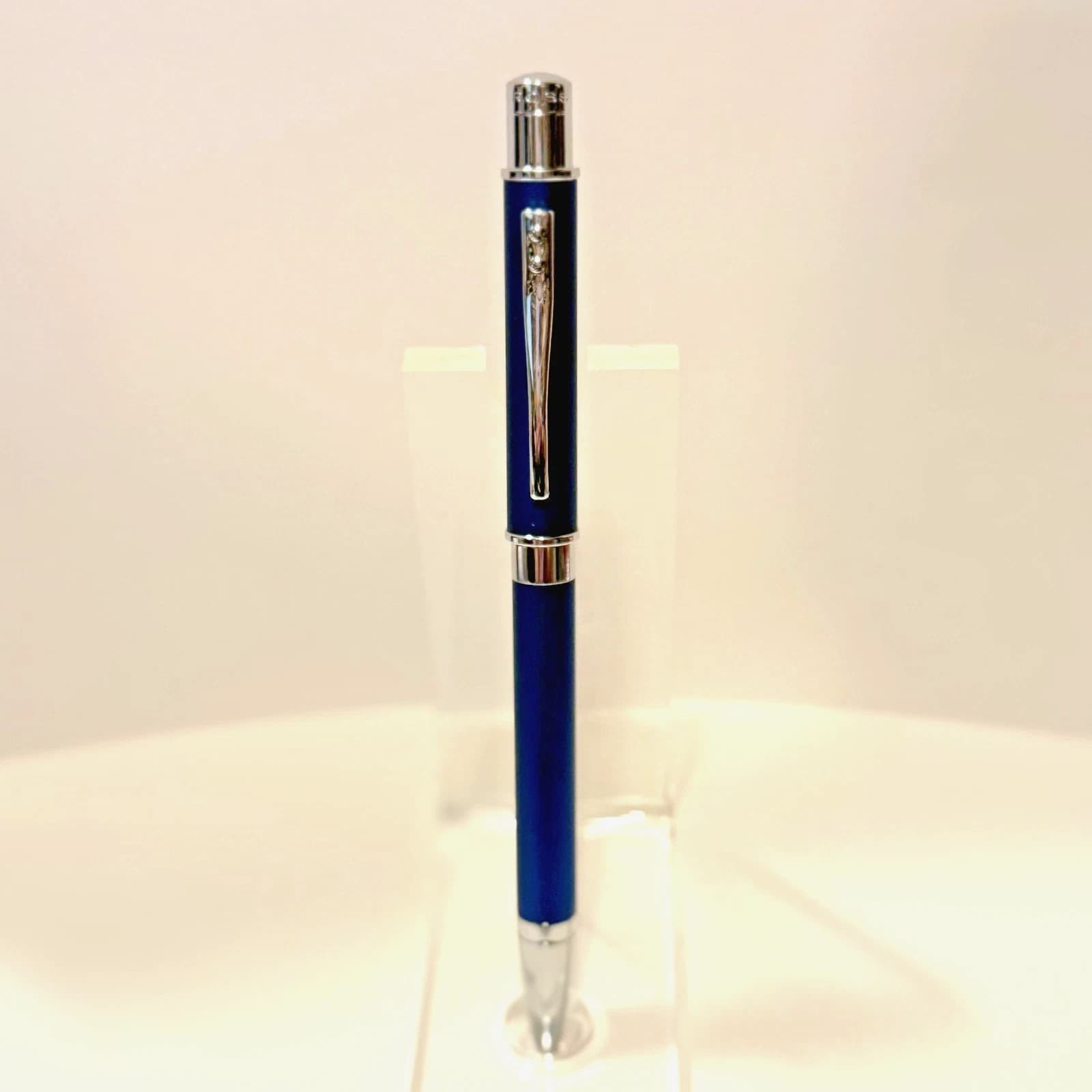 Vintage Cross Pearlescent Blue Sable Ballpoint Pen with Chrome Trim #AT0362-8 2