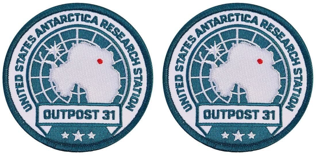 Antarctic Research Station Outpost 31 Patch | 2PC  iron on or Sew  3.5"x3.5"