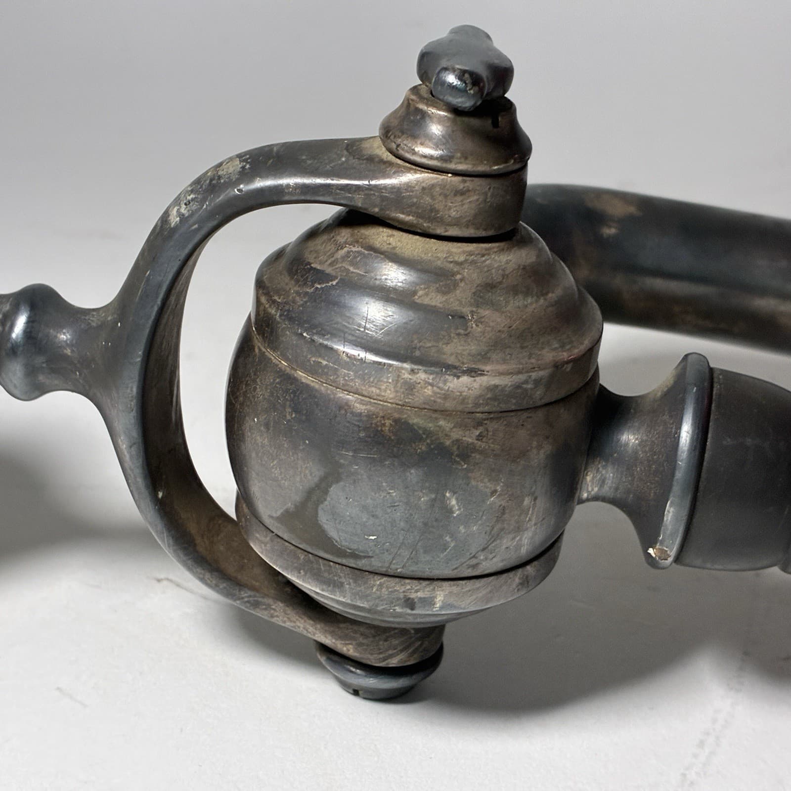 Antique Pair Soda Fountain Gooseneck Soda Tap Dispenser Spigot with Ball Handle 6