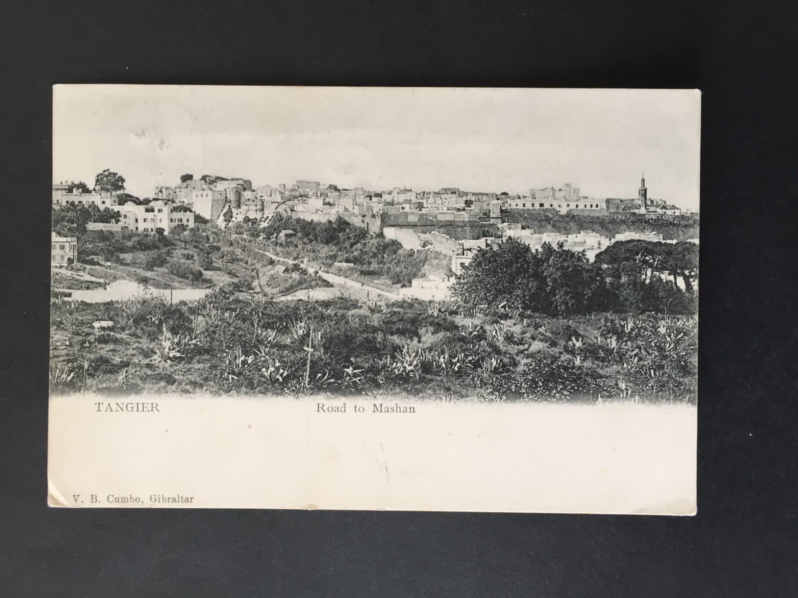 GB 1909 10c MOROCCO AGNCS ON 1d + BR P.O. TANGIER POSTMARK 0N PC TO LIVERPOOL 2