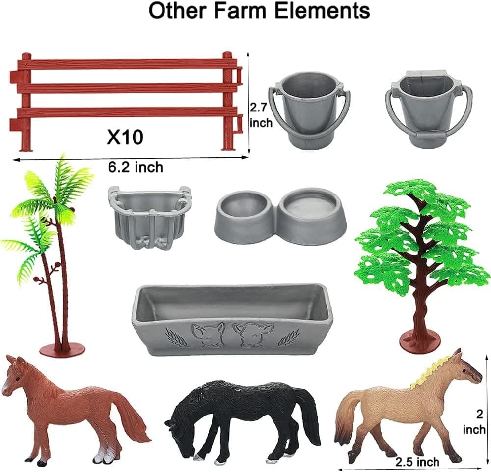 Realistic Farm Animal Figures Toys, 44 Pcs Plastic 44 Set  4