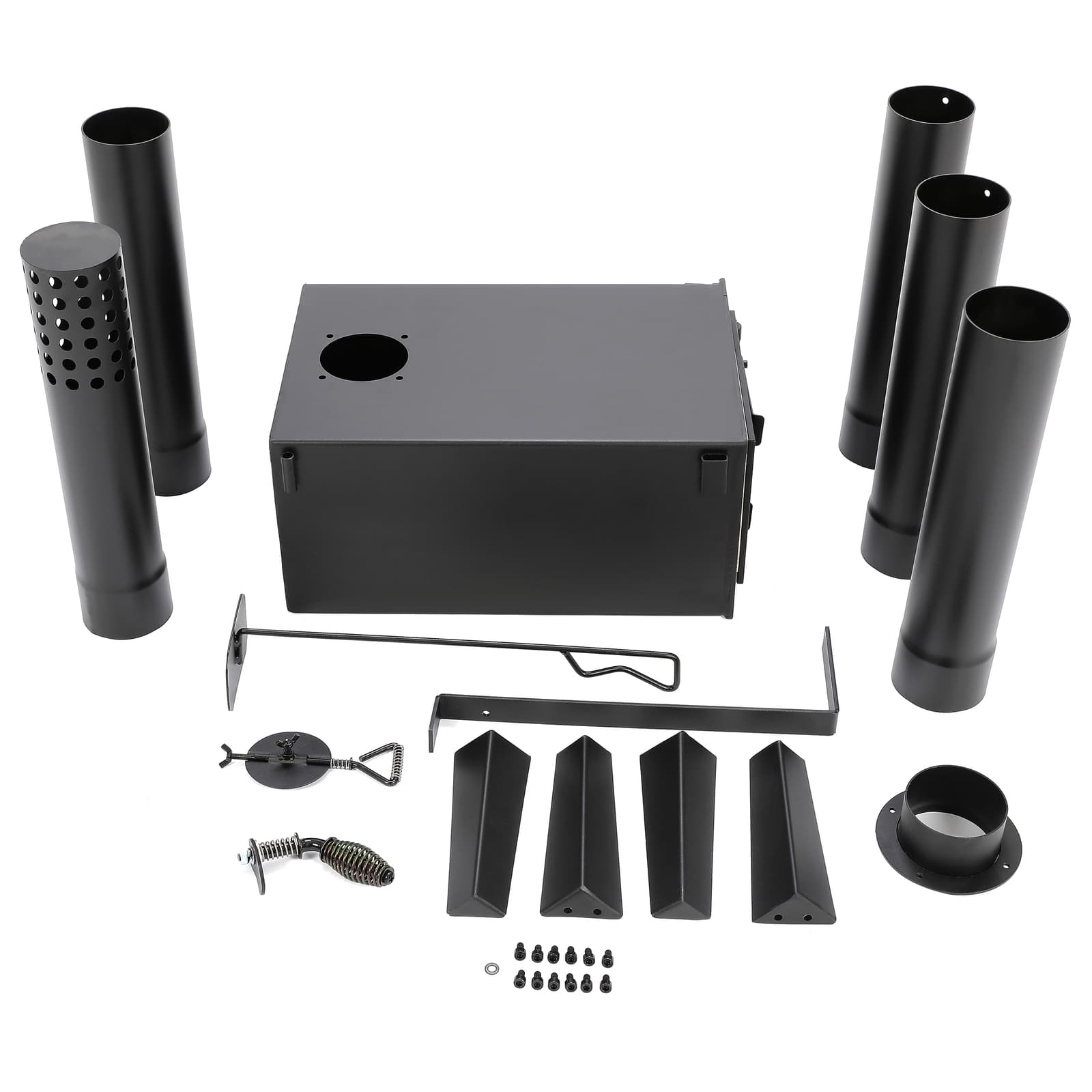 Steel Outdoor Wood Burning Stove for Cooking Hiking with Chimney Pipe Portable 3