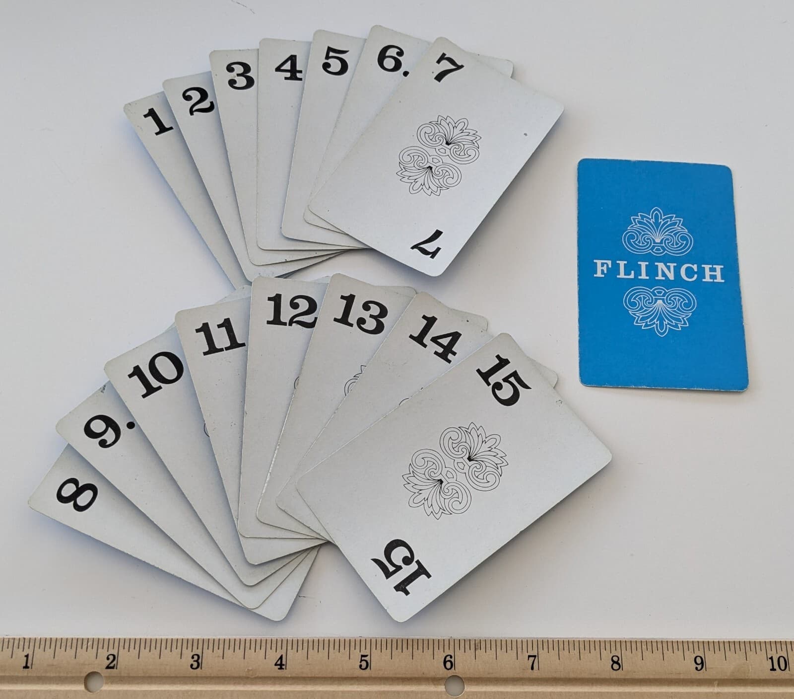 Vintage 1963 Flinch Card Game | Replacement Cards 1-15 | Parker Brothers