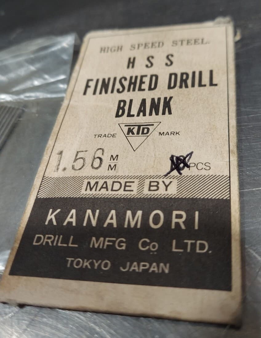 Lot Of 7 - Kanamori 1.56mm x 2" HSS Finished Drill Blank Pin Gage 3