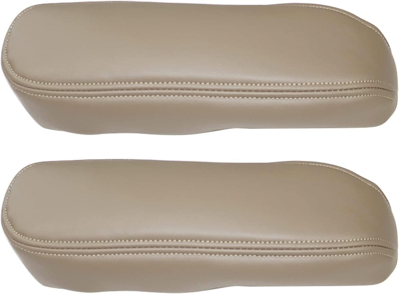 2Pcs Replacement Seat Armrest Cover Microfiber Leather Tan Compatible Tan 4
