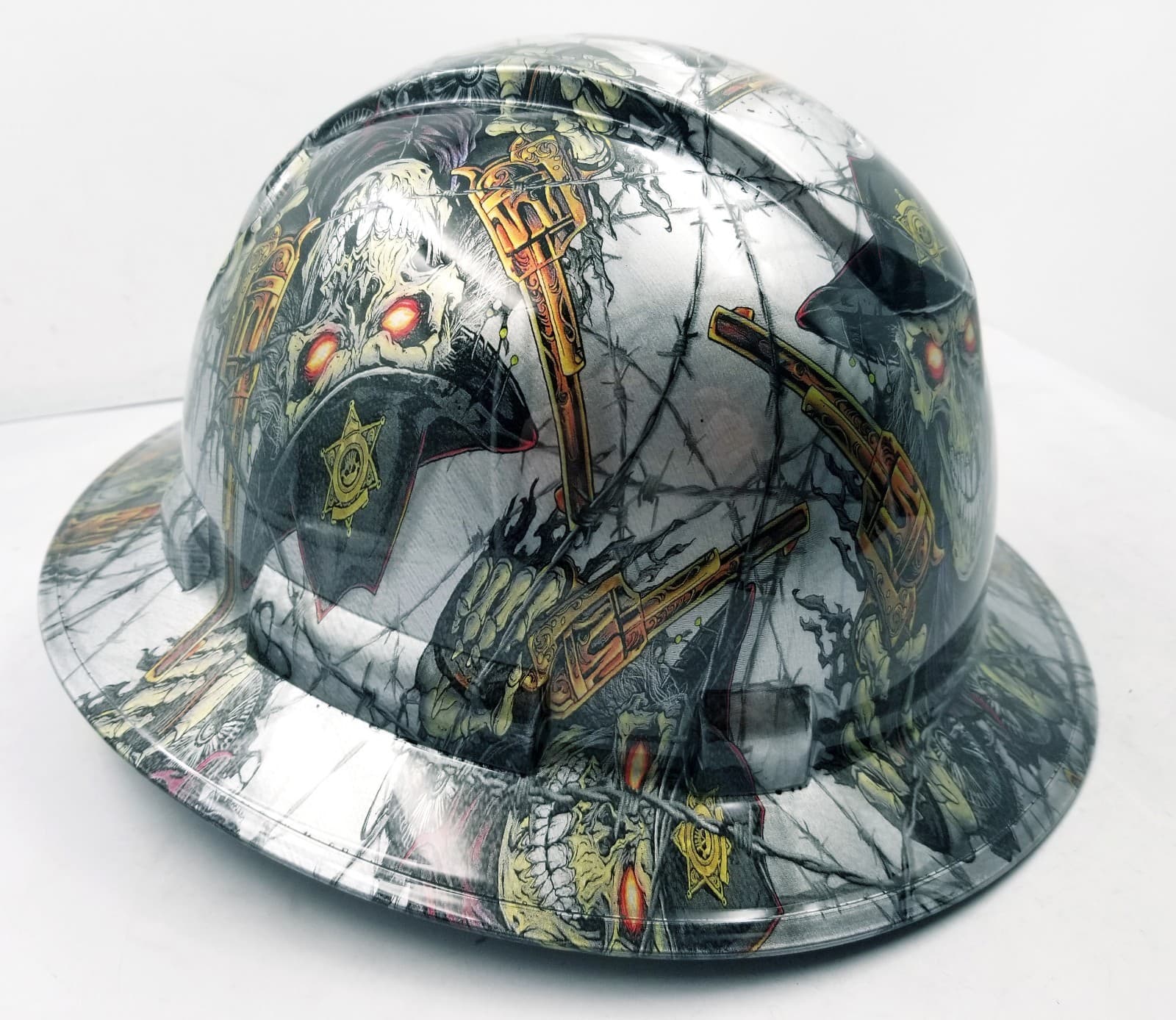FULL BRIM Hard Hat custom hydro dipped , NEW DIRTY DIRTY HARRY NEW  2