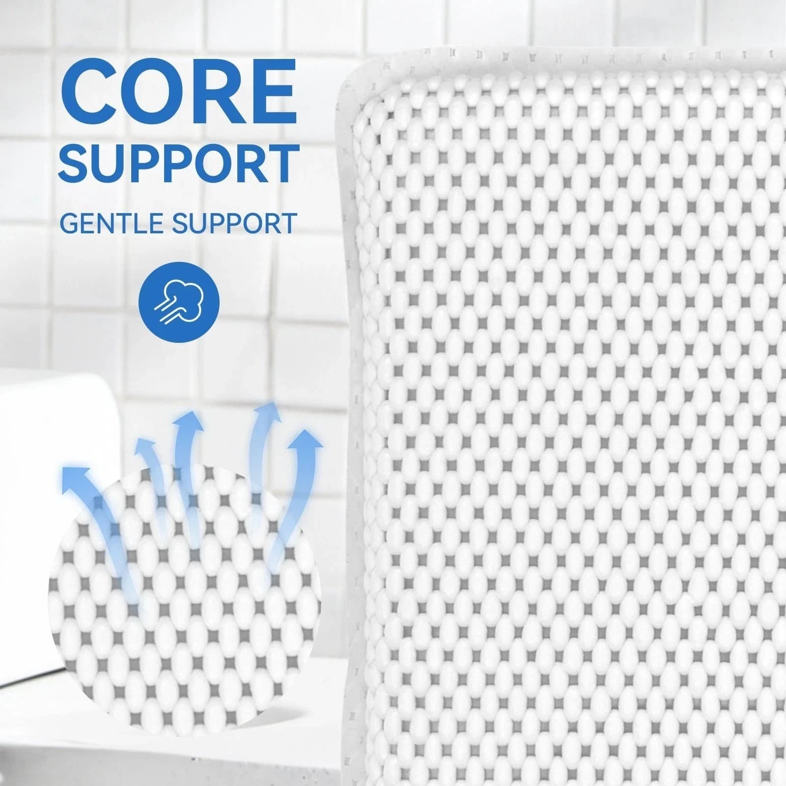 Luxury Bath Pillow Suction Cup Head Neck Support Spa Cushion Relax Comfort Calm 3