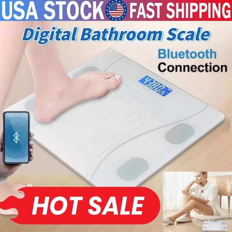 Smart Scale for Body Weight BMI Bluetooth Body Fat Scale Digital Bathroom Scale