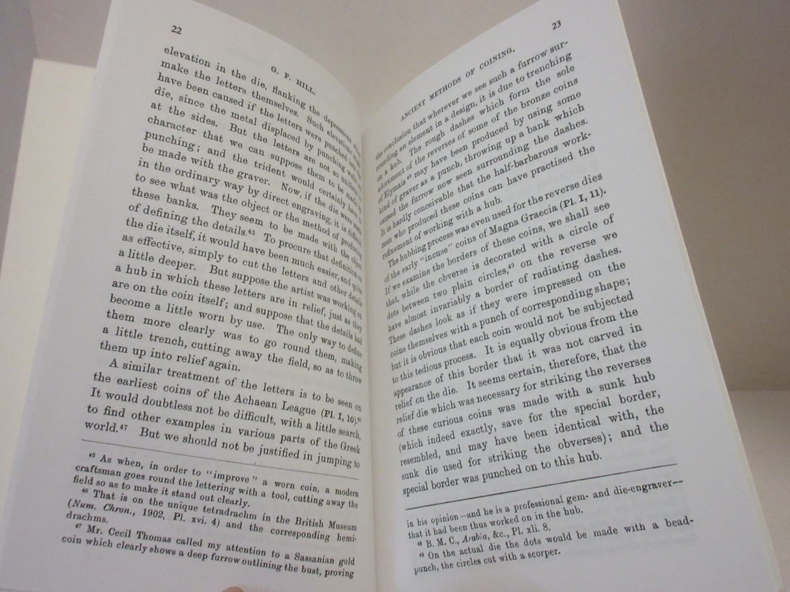 Ancient Methods of Coining by George F. Hill Softcover Numismatic Book 1997 4