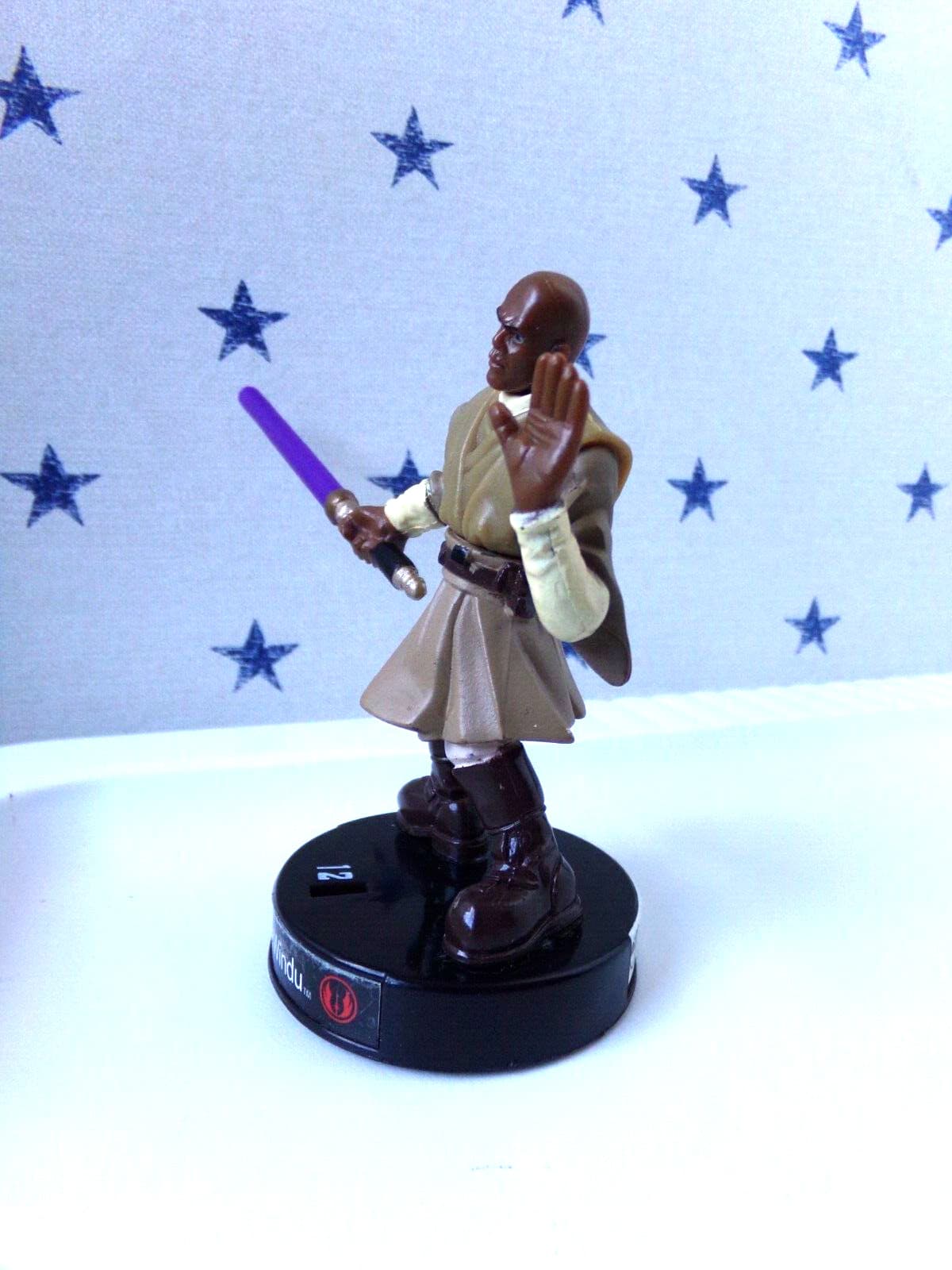 MACE WINDU Game Piece Action Figure Star Wars Attackback Battle Hasbro Toy  2005 6