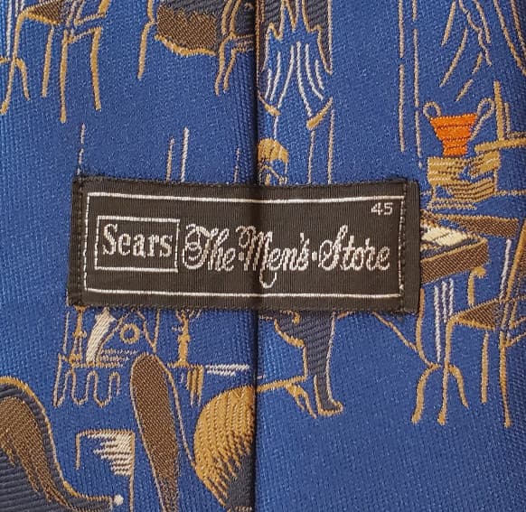 1970s VINTAGE FUNKY MOD ~ MENS TIE ~ EDGAR ALLAN POE ~ WRITING SCENE ~ 56" 4