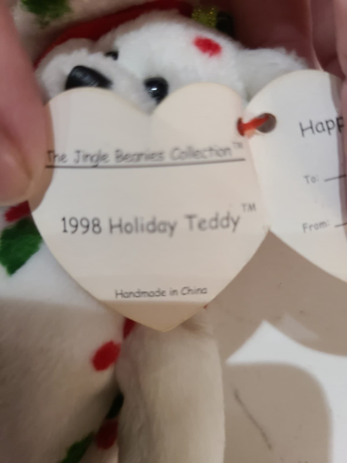 Ty Beanie Baby Ornaments Lot Of 3 The Beginning Halo II 1998 Holiday Teddy Bears 6