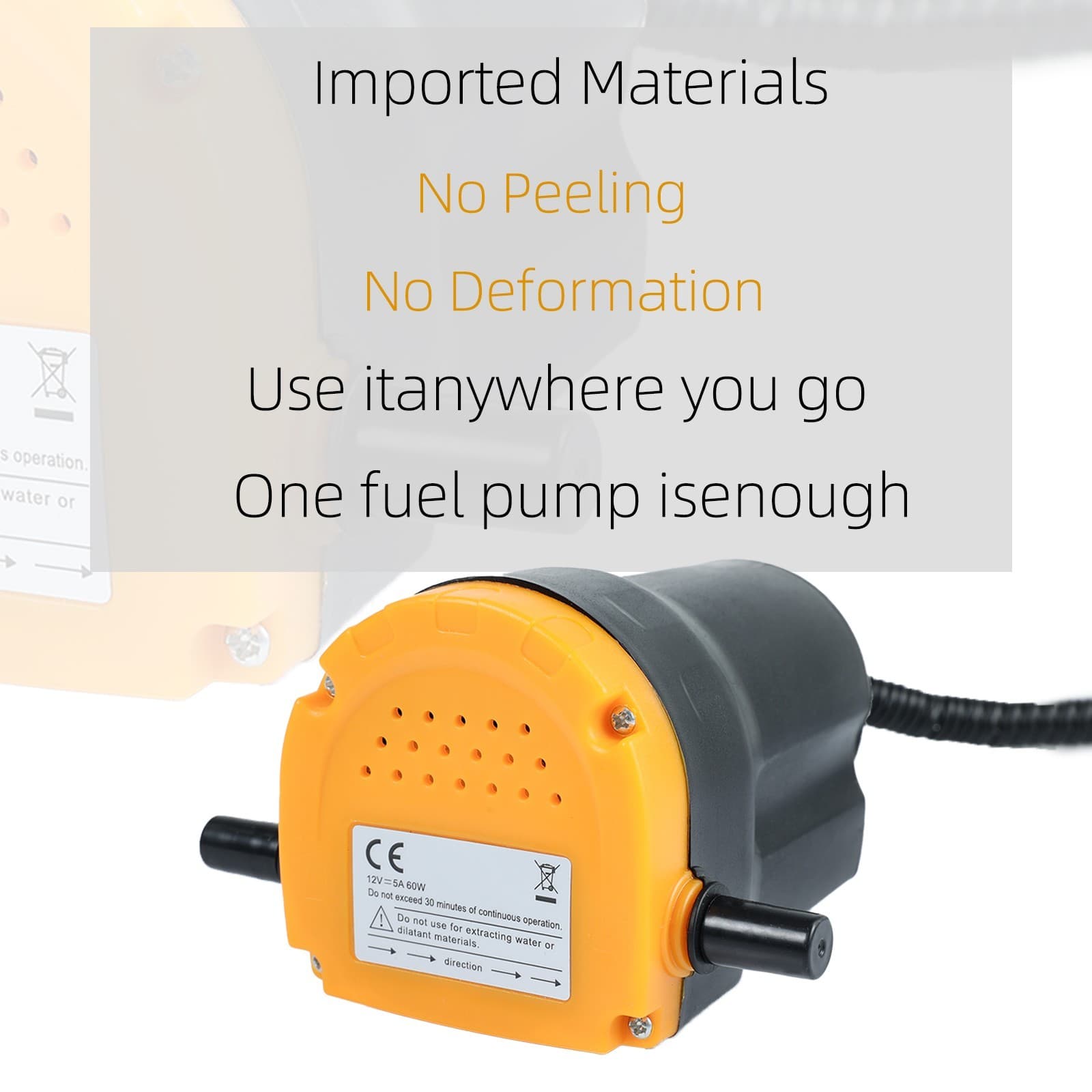 USA 12V Motor Oil Fuel Fluid Extractor Electric Siphon Transfer Change Pump 60W 3