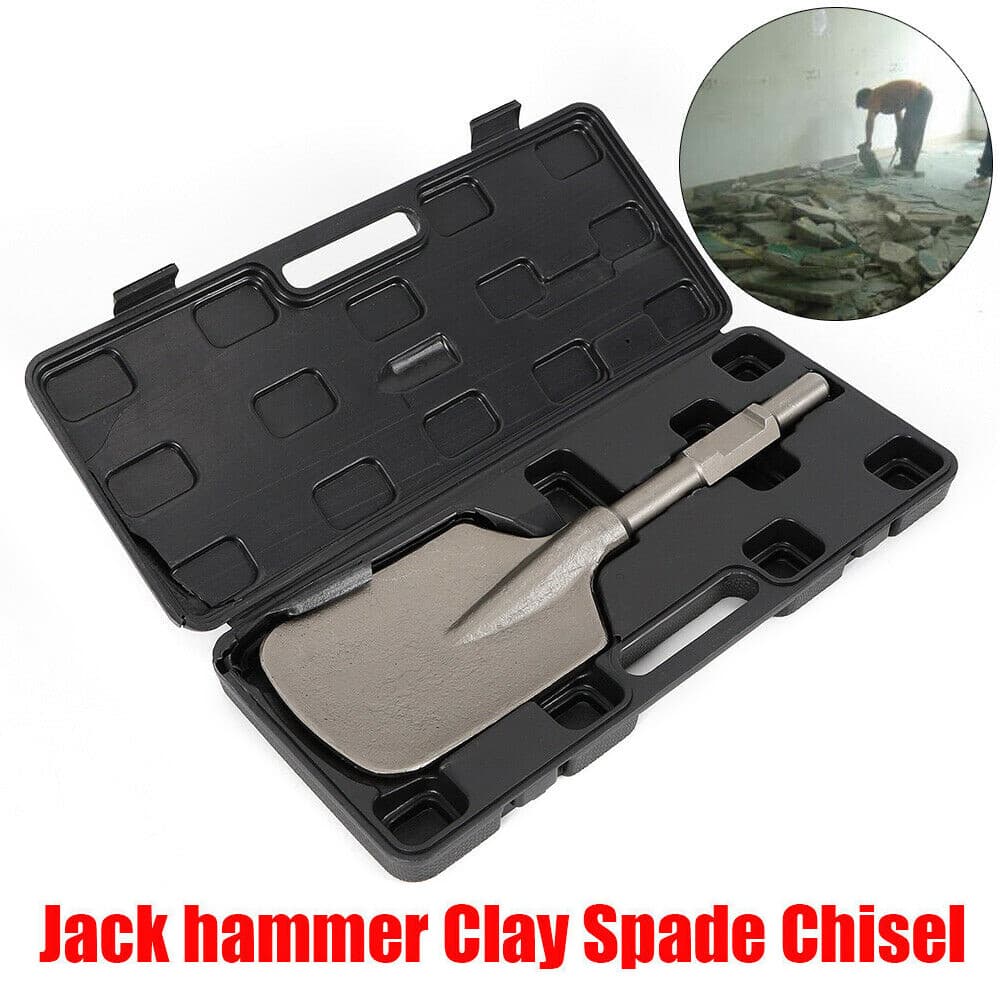US Jack Hammer Clay Spade Shovel Chisel Bit 1-1/8" Hex Shank Demolition Hammer 4