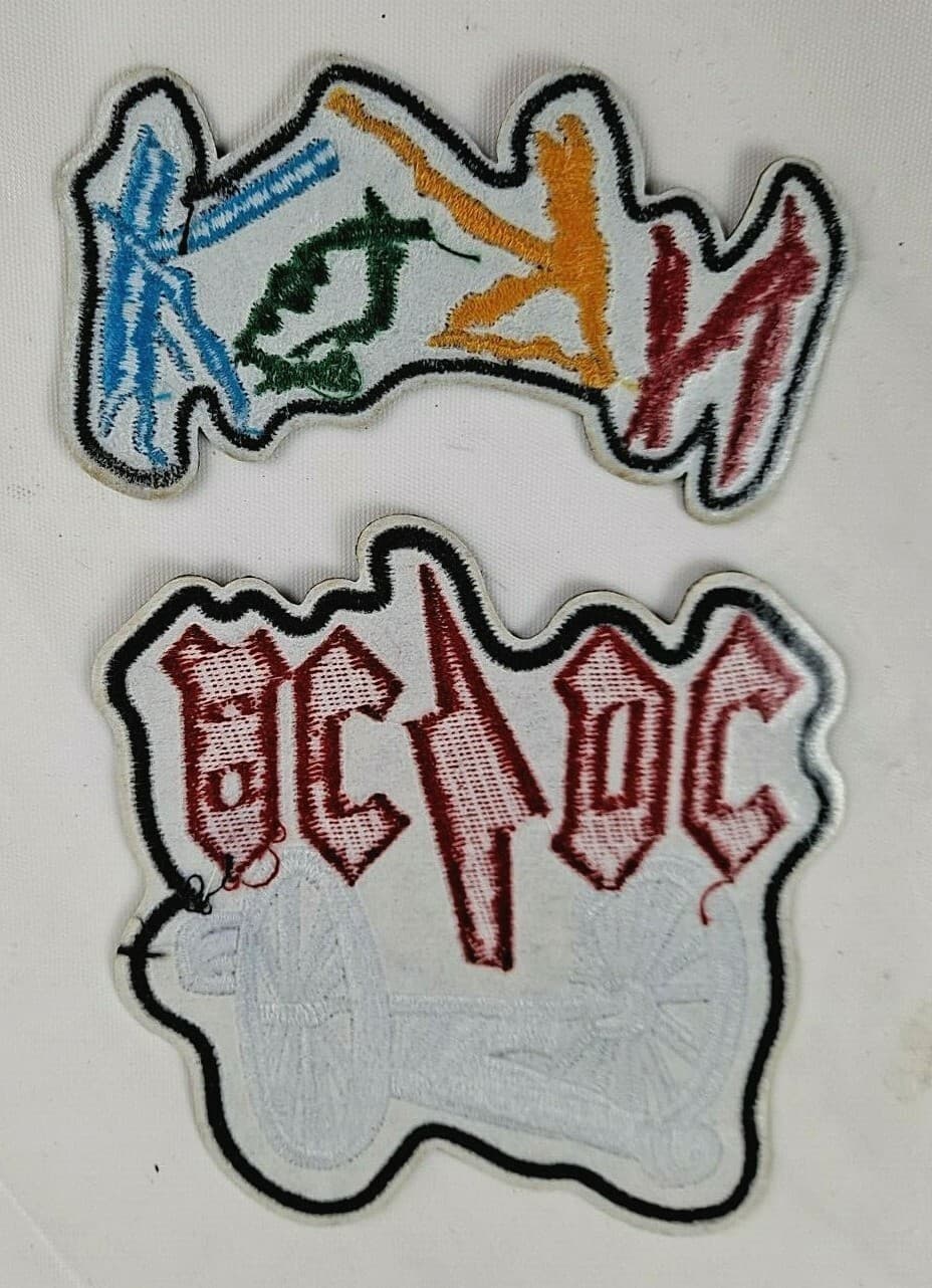 AC/DC and Korn Rock and Roll Patches, Embroidered  2